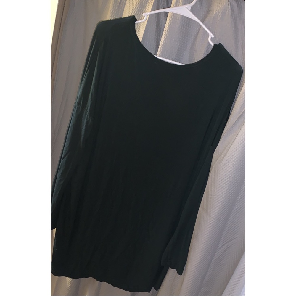 Dark green long sleeve Piko dress ✨